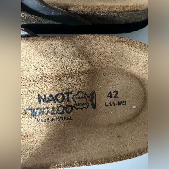 NAOT Women Size 11 Columbus Sandals Mirror Leather Silver Rhinestones 42 - Picture 5 of 7